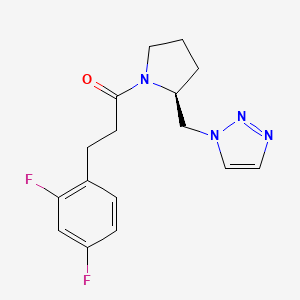 3-(2,4-difluorophenyl)-1-[(2S)-2-(triazol-1-ylmethyl)pyrrolidin-1-yl]propan-1-one