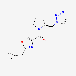 [2-(cyclopropylmethyl)-1,3-oxazol-4-yl]-[(2S)-2-(triazol-1-ylmethyl)pyrrolidin-1-yl]methanone