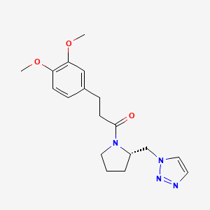 3-(3,4-dimethoxyphenyl)-1-[(2S)-2-(triazol-1-ylmethyl)pyrrolidin-1-yl]propan-1-one