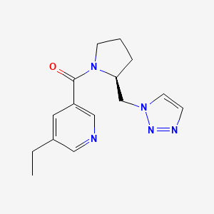 (5-ethylpyridin-3-yl)-[(2S)-2-(triazol-1-ylmethyl)pyrrolidin-1-yl]methanone