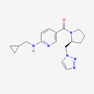 [6-(cyclopropylmethylamino)pyridin-3-yl]-[(2S)-2-(triazol-1-ylmethyl)pyrrolidin-1-yl]methanone