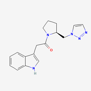 2-(1H-indol-3-yl)-1-[(2S)-2-(triazol-1-ylmethyl)pyrrolidin-1-yl]ethanone