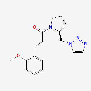 3-(2-methoxyphenyl)-1-[(2S)-2-(triazol-1-ylmethyl)pyrrolidin-1-yl]propan-1-one