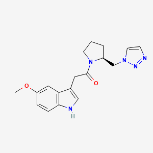 2-(5-methoxy-1H-indol-3-yl)-1-[(2S)-2-(triazol-1-ylmethyl)pyrrolidin-1-yl]ethanone