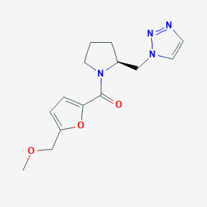 [5-(methoxymethyl)furan-2-yl]-[(2S)-2-(triazol-1-ylmethyl)pyrrolidin-1-yl]methanone