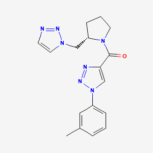 [1-(3-methylphenyl)triazol-4-yl]-[(2S)-2-(triazol-1-ylmethyl)pyrrolidin-1-yl]methanone