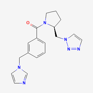 [3-(imidazol-1-ylmethyl)phenyl]-[(2S)-2-(triazol-1-ylmethyl)pyrrolidin-1-yl]methanone