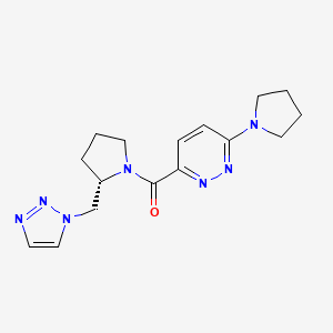 (6-pyrrolidin-1-ylpyridazin-3-yl)-[(2S)-2-(triazol-1-ylmethyl)pyrrolidin-1-yl]methanone