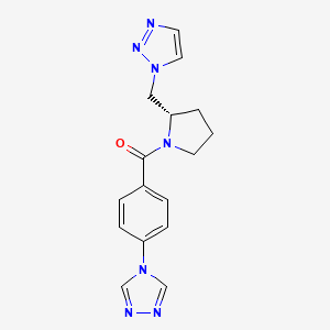 [(2S)-2-(triazol-1-ylmethyl)pyrrolidin-1-yl]-[4-(1,2,4-triazol-4-yl)phenyl]methanone