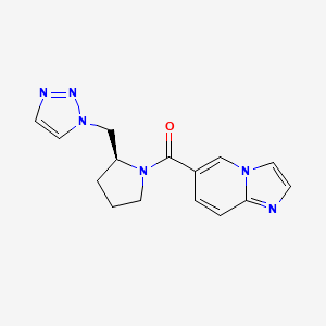 imidazo[1,2-a]pyridin-6-yl-[(2S)-2-(triazol-1-ylmethyl)pyrrolidin-1-yl]methanone