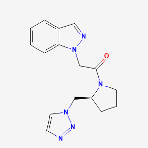 2-indazol-1-yl-1-[(2S)-2-(triazol-1-ylmethyl)pyrrolidin-1-yl]ethanone