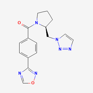 [4-(1,2,4-oxadiazol-3-yl)phenyl]-[(2S)-2-(triazol-1-ylmethyl)pyrrolidin-1-yl]methanone