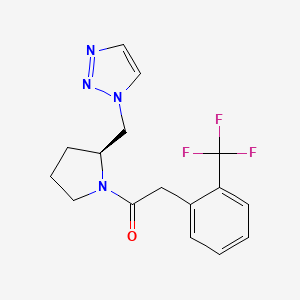 1-[(2S)-2-(triazol-1-ylmethyl)pyrrolidin-1-yl]-2-[2-(trifluoromethyl)phenyl]ethanone