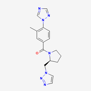 [3-methyl-4-(1,2,4-triazol-1-yl)phenyl]-[(2S)-2-(triazol-1-ylmethyl)pyrrolidin-1-yl]methanone