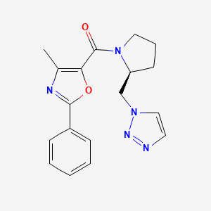 (4-methyl-2-phenyl-1,3-oxazol-5-yl)-[(2S)-2-(triazol-1-ylmethyl)pyrrolidin-1-yl]methanone