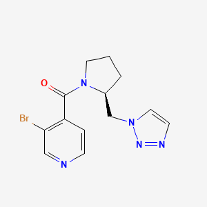 (3-bromopyridin-4-yl)-[(2S)-2-(triazol-1-ylmethyl)pyrrolidin-1-yl]methanone