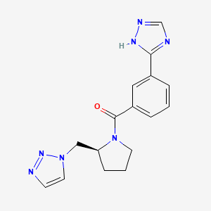 [(2S)-2-(triazol-1-ylmethyl)pyrrolidin-1-yl]-[3-(1H-1,2,4-triazol-5-yl)phenyl]methanone