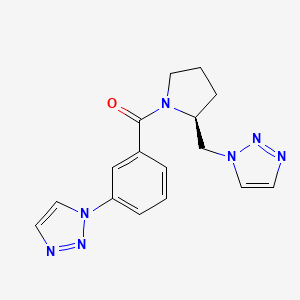 [(2S)-2-(triazol-1-ylmethyl)pyrrolidin-1-yl]-[3-(triazol-1-yl)phenyl]methanone