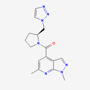 (1,6-dimethylpyrazolo[3,4-b]pyridin-4-yl)-[(2S)-2-(triazol-1-ylmethyl)pyrrolidin-1-yl]methanone