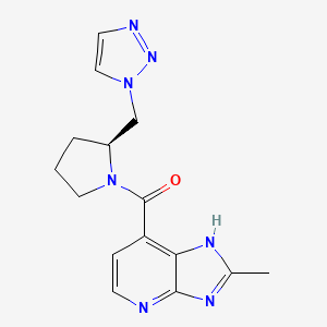 (2-methyl-1H-imidazo[4,5-b]pyridin-7-yl)-[(2S)-2-(triazol-1-ylmethyl)pyrrolidin-1-yl]methanone