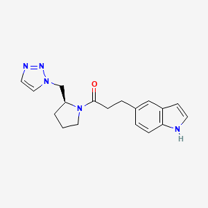 3-(1H-indol-5-yl)-1-[(2S)-2-(triazol-1-ylmethyl)pyrrolidin-1-yl]propan-1-one