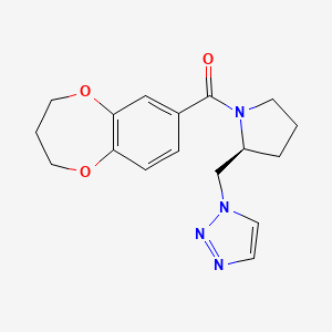 3,4-dihydro-2H-1,5-benzodioxepin-7-yl-[(2S)-2-(triazol-1-ylmethyl)pyrrolidin-1-yl]methanone