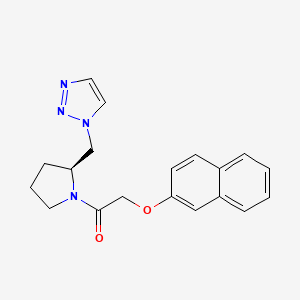 2-naphthalen-2-yloxy-1-[(2S)-2-(triazol-1-ylmethyl)pyrrolidin-1-yl]ethanone