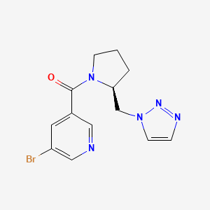 (5-bromopyridin-3-yl)-[(2S)-2-(triazol-1-ylmethyl)pyrrolidin-1-yl]methanone