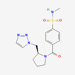 N-methyl-4-[(2S)-2-(triazol-1-ylmethyl)pyrrolidine-1-carbonyl]benzenesulfonamide