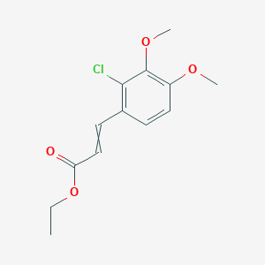 molecular formula C13H15ClO4 B066874 Ethyl 3-(2-chloro-3,4-dimethoxyphenyl)acrylate CAS No. 175135-96-3