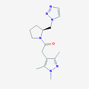 1-[(2S)-2-(triazol-1-ylmethyl)pyrrolidin-1-yl]-2-(1,3,5-trimethylpyrazol-4-yl)ethanone