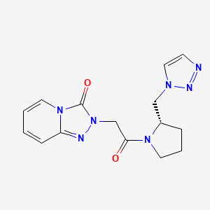 2-[2-oxo-2-[(2S)-2-(triazol-1-ylmethyl)pyrrolidin-1-yl]ethyl]-[1,2,4]triazolo[4,3-a]pyridin-3-one