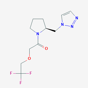 1-[(2S)-2-(triazol-1-ylmethyl)pyrrolidin-1-yl]-2-(2,2,2-trifluoroethoxy)ethanone