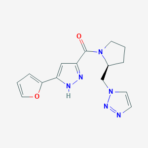 [5-(furan-2-yl)-1H-pyrazol-3-yl]-[(2S)-2-(triazol-1-ylmethyl)pyrrolidin-1-yl]methanone