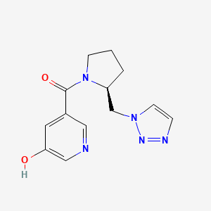 (5-hydroxypyridin-3-yl)-[(2S)-2-(triazol-1-ylmethyl)pyrrolidin-1-yl]methanone