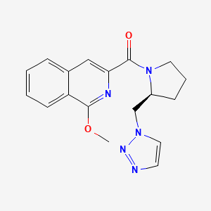 (1-methoxyisoquinolin-3-yl)-[(2S)-2-(triazol-1-ylmethyl)pyrrolidin-1-yl]methanone