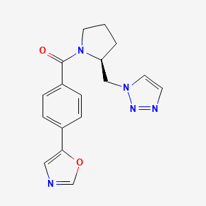 [4-(1,3-oxazol-5-yl)phenyl]-[(2S)-2-(triazol-1-ylmethyl)pyrrolidin-1-yl]methanone