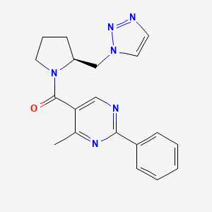 (4-methyl-2-phenylpyrimidin-5-yl)-[(2S)-2-(triazol-1-ylmethyl)pyrrolidin-1-yl]methanone