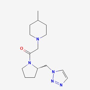 2-(4-methylpiperidin-1-yl)-1-[(2S)-2-(triazol-1-ylmethyl)pyrrolidin-1-yl]ethanone