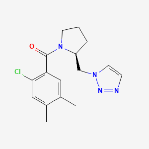 (2-chloro-4,5-dimethylphenyl)-[(2S)-2-(triazol-1-ylmethyl)pyrrolidin-1-yl]methanone