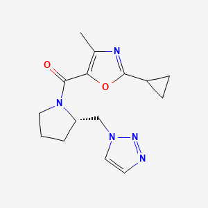 (2-cyclopropyl-4-methyl-1,3-oxazol-5-yl)-[(2S)-2-(triazol-1-ylmethyl)pyrrolidin-1-yl]methanone