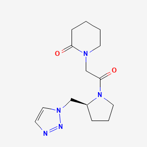 1-[2-oxo-2-[(2S)-2-(triazol-1-ylmethyl)pyrrolidin-1-yl]ethyl]piperidin-2-one