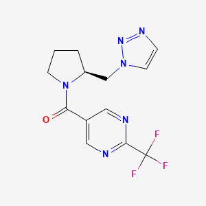 [(2S)-2-(triazol-1-ylmethyl)pyrrolidin-1-yl]-[2-(trifluoromethyl)pyrimidin-5-yl]methanone