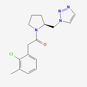 2-(2-chloro-3-methylphenyl)-1-[(2S)-2-(triazol-1-ylmethyl)pyrrolidin-1-yl]ethanone