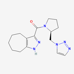 1,4,5,6,7,8-hexahydrocyclohepta[c]pyrazol-3-yl-[(2S)-2-(triazol-1-ylmethyl)pyrrolidin-1-yl]methanone