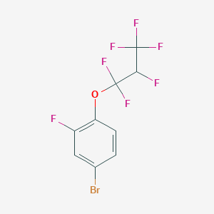 molecular formula C9H4BrF7O B066877 4-Bromo-2-fluoro-1-(1,1,2,3,3,3-hexafluoropropoxy)benzene CAS No. 161045-76-7
