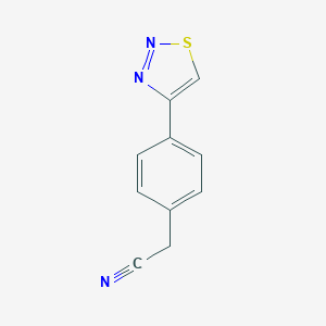 molecular formula C10H7N3S B066879 (4-[1,2,3]噻二唑-4-基苯基)-乙腈 CAS No. 175205-46-6