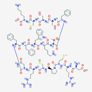 molecular formula C96H141N27O24S3 B066895 H-Asp-Arg-Met-Pro-Cys-Arg-Asn-Phe-Phe-Trp-Lys-Thr-Phe-Ser-Ser-Cys-Lys-OH CAS No. 189450-19-9