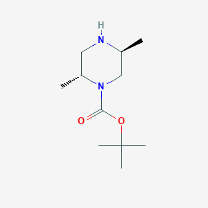 molecular formula C11H22N2O2 B066899 (2R,5S)-tert-Butyl 2,5-dimethylpiperazine-1-carboxylate CAS No. 194032-41-2