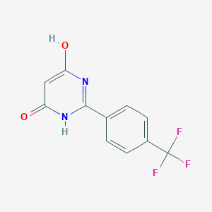 molecular formula C11H7F3N2O2 B066908 4(3H)-Pyrimidinone, 6-hydroxy-2-[4-(trifluoromethyl)phenyl]- CAS No. 180606-37-5